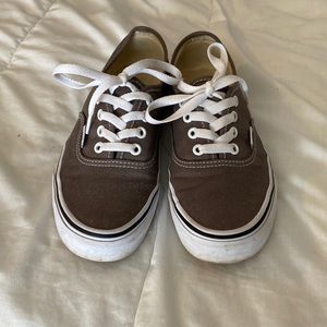 Authentic Vans, canvas material. Women’s size 6.5, Men’s size 5.0.
